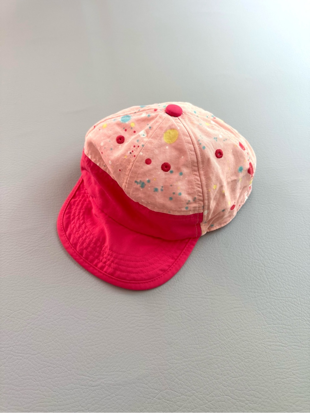 Patagonia Girls Nylon Ball Cap Hat Pink Splatter 5T - Light weight quick dry